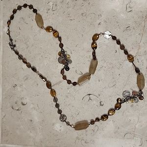 Silpada tigers eye and quartz necklace